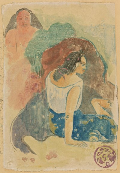 Arearea no Varua Ino (Parole del diavolo) [recto] da Paul Gauguin