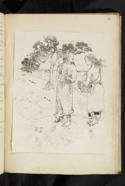 Avant et après - Due donne che conversano in un paesaggio da Paul Gauguin