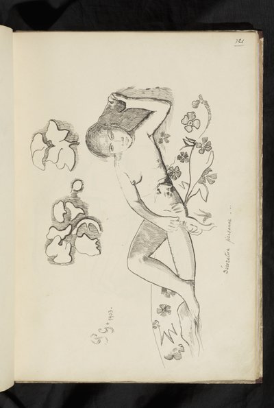 Disegno "Décorative personne" da Paul Gauguin