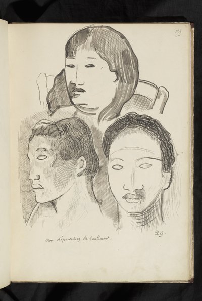 Prima e dopo - disegno "Non prive di sentimento" da Paul Gauguin