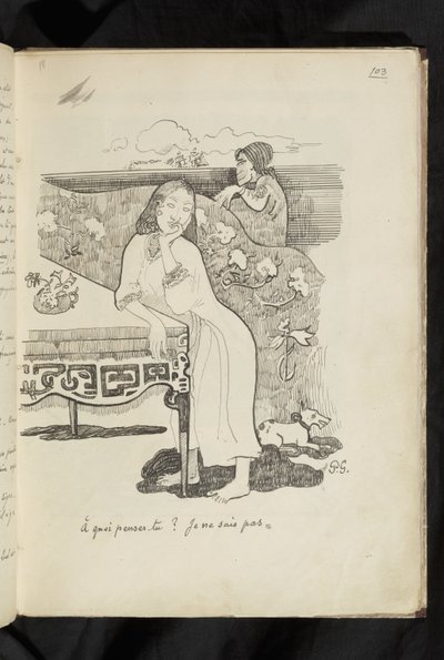 Avant et après - disegno "À quoi-penses-tu? Je ne sais pas" da Paul Gauguin