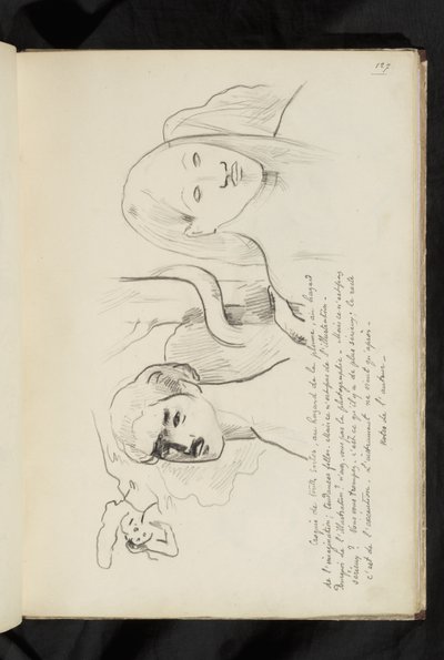 Prima e dopo - testo e disegno di Adamo ed Eva con il serpente che si avvolge intorno all