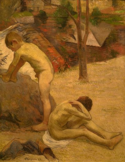 Ragazzi bretoni che fanno il bagno da Paul Gauguin
