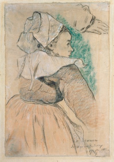 Donna bretone di profilo destro, 1886 da Paul Gauguin