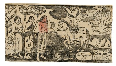 Cambio di residenza, dalla Suite di Stampe a Blocchi di Legno Tardive da Paul Gauguin