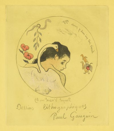 Progetto per un piatto di porcellana, 1889 da Paul Gauguin