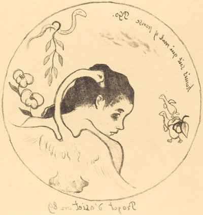 Progetto per un piatto di porcellana, 1889 da Paul Gauguin