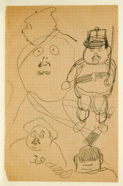 Disegno da un album di disegni prodotto per il giovane Jacques Bousquet, 1889-90 da Paul Gauguin