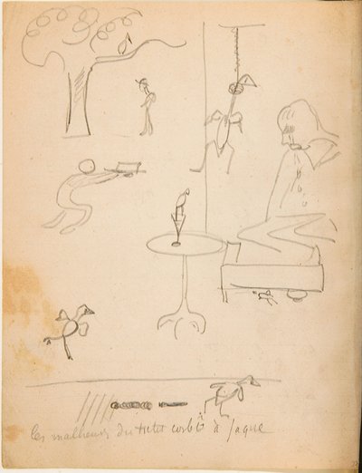 Disegno da un album di disegni prodotto per il giovane Jacques Bousquet, 1889-90 da Paul Gauguin