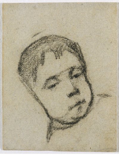 Emil Gauguin da bambino, testa su un cuscino, c. 1875-1876 da Paul Gauguin