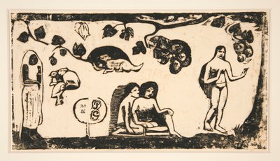 Donne, animali e fogliame da Paul Gauguin