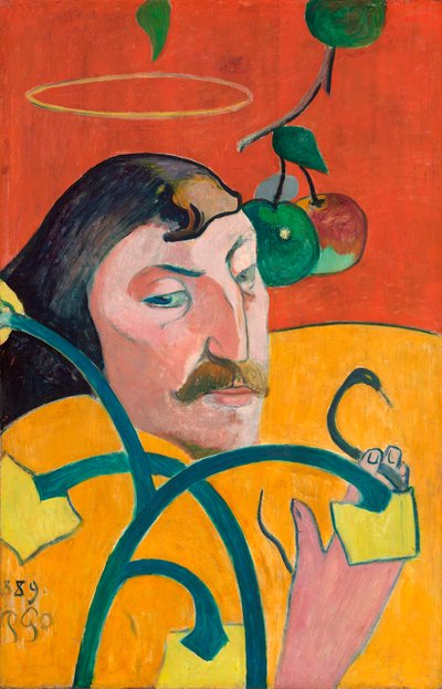 Francese: Autoportrait-charge, ou Autoportrait au nimbe Autoritratto con aureola da Paul Gauguin