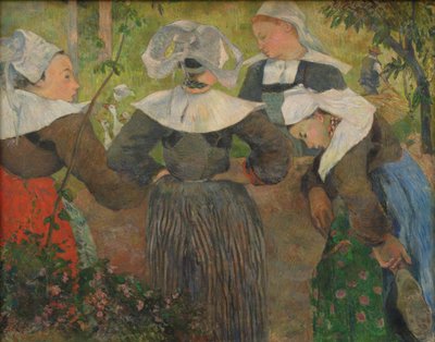 Francese: Bretonnes causant, ou La Danse des quatre Bretonnes Quattro donne bretoni da Paul Gauguin