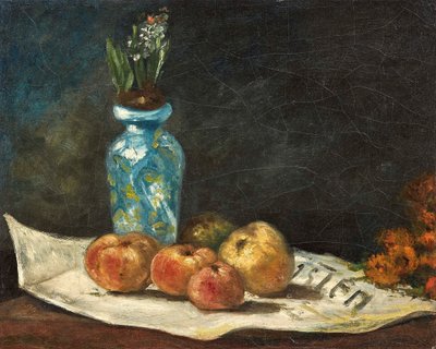 Francese:  Giacinto e mele su un giornale Giacinto e mele su un giornale da Paul Gauguin
