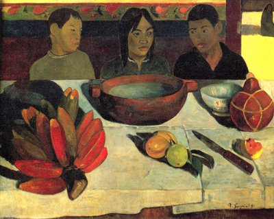 Francese:  Le repas (Les bananes) Il pasto (Le banane) da Paul Gauguin