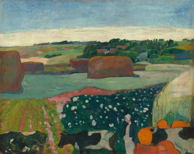 Covoni di fieno in Bretagna da Paul Gauguin