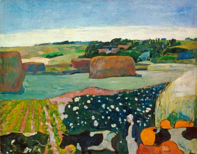 Covoni di fieno in Bretagna, 1890 da Paul Gauguin