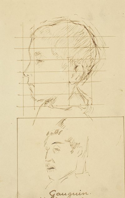 Teste di un ragazzo e di un uomo (Autoritratto?) da Paul Gauguin