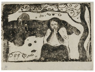 Miserie umane, dalla suite di stampe su legno tardive da Paul Gauguin