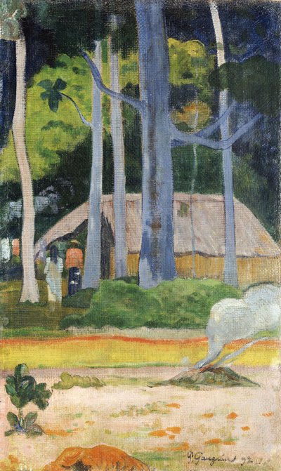 Capanna tra gli alberi da Paul Gauguin