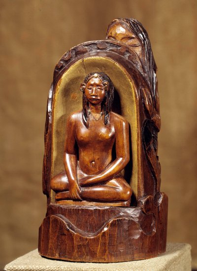Idolo con perla (scultura in legno, oro e perla di Paul Gauguin) da Paul Gauguin