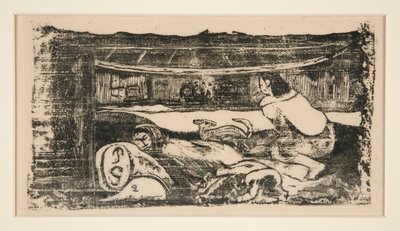Interno di una capanna da Paul Gauguin