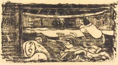 Interno di una capanna, in o dopo il 1895 da Paul Gauguin