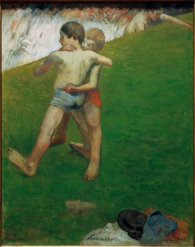 Giovani lottatori – Bretagna da Paul Gauguin