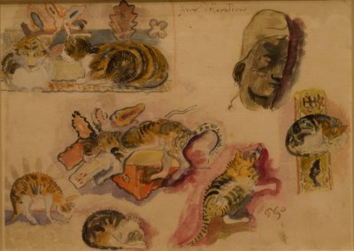 Gatti e testa da Paul Gauguin