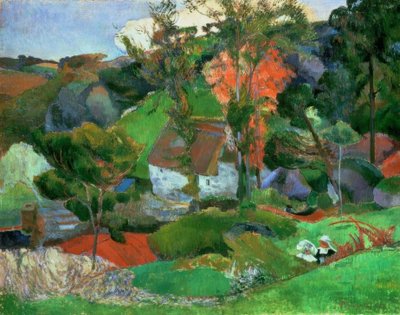 La donna con la brocca, o Paesaggio a Pont-Aven da Paul Gauguin