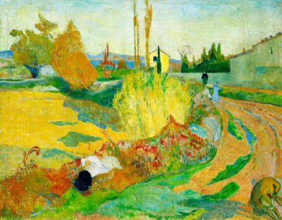 Paesaggio vicino ad Arles (Strada lungo il canale Roubinele-Roi) da Paul Gauguin