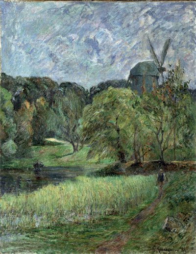 Il mulino della regina nel parco Østervold da Paul Gauguin