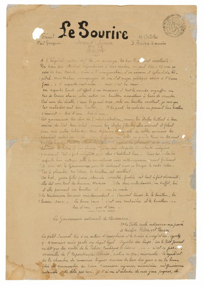 Le sourire: Journal sérieux, 13 ottobre 1899 da Paul Gauguin