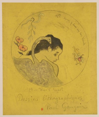 Léda: Entwurf für einen Teller da Paul Gauguin