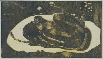 Ragazza sdraiata spaventata dagli spiriti dei defunti da Paul Gauguin