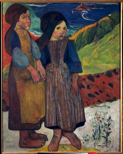 Piccoli bretoni davanti al mare da Paul Gauguin