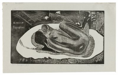 Manao tupapau (Lei pensa al fantasma o il fantasma pensa a lei), dalla Suite Noa Noa da Paul Gauguin