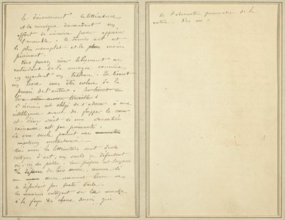 Pagine di manoscritto [verso] da Paul Gauguin