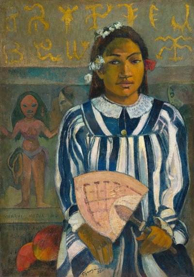 Merahi metua no Tehamana Tehamana ha molti genitori o Gli antenati di Tehamana, 1893 da Paul Gauguin