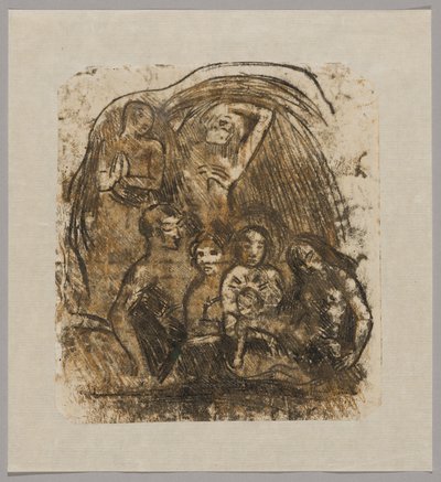 Natività (Madre e Bambino circondati da cinque figure) da Paul Gauguin
