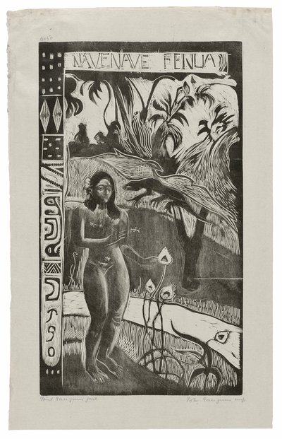 Nave nave fenua (Terra deliziosa), dalla Suite Noa Noa da Paul Gauguin