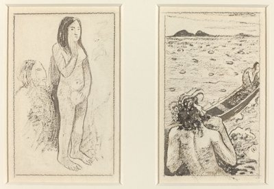 Parau No Te Varau Ino (sinistra); Leggenda tahitiana (destra) da Paul Gauguin