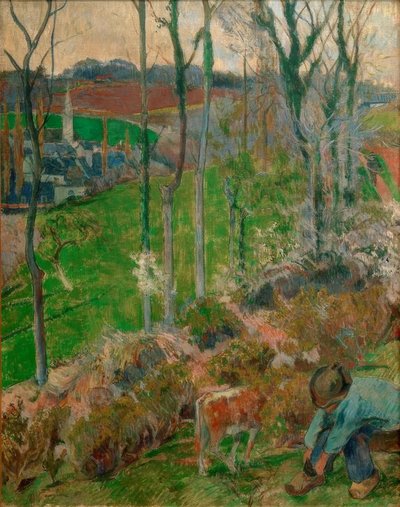 Paesaggio a Pont-Aven, Bretagna da Paul Gauguin