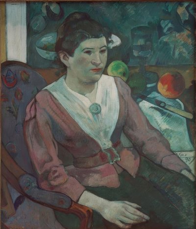 Ritratto di donna con natura morta di Cézanne – Marie Derr da Paul Gauguin