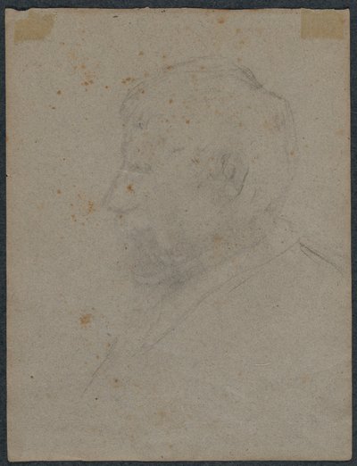 Busto di profilo di un uomo verso, 1870s da Paul Gauguin