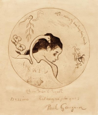Progetto per un piatto – Leda e il cigno da Paul Gauguin