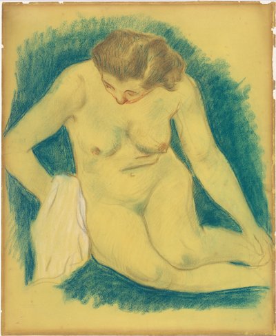 Nudo seduto visto dall
