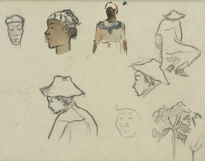 Schizzi di figure e fogliame da Paul Gauguin