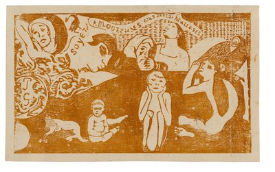 Amate, e sarete felici, dalla Suite delle Stampe a Blocchi di Legno Tardive da Paul Gauguin