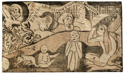 Amate, e Sarete Felici, dalla Suite di Stampe a Legno Tardive da Paul Gauguin